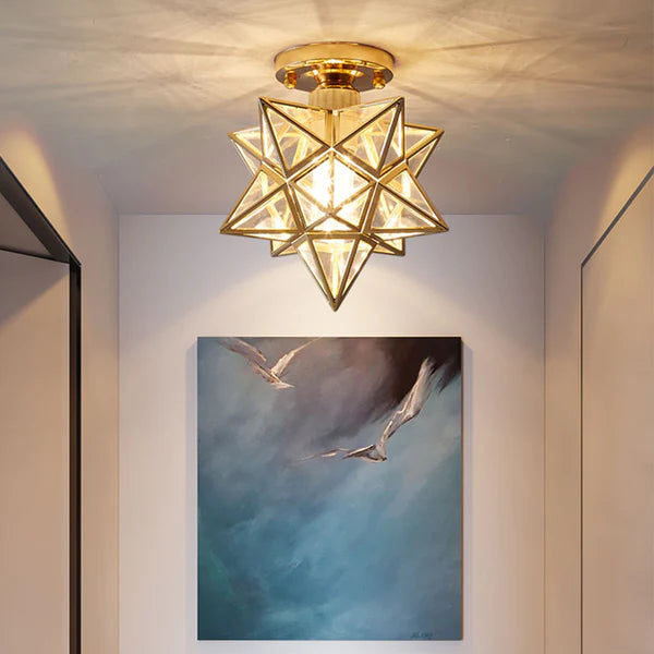 Geometric Star Ceiling Light