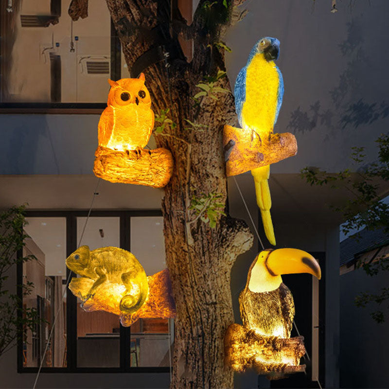 Solar-Tier-Gartenleuchte mit warmweißem LED-Leuchten