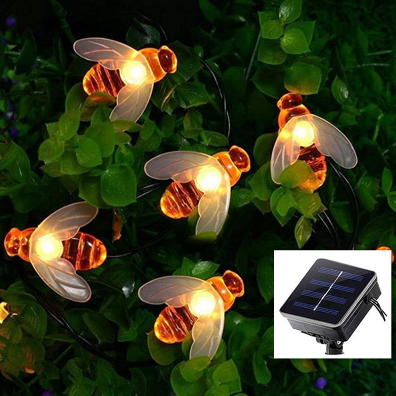 Solcelledrevne honningbelysninger med varmt LED-lys