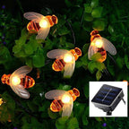 Solcelledrevne honningbelysninger med varmt LED-lys