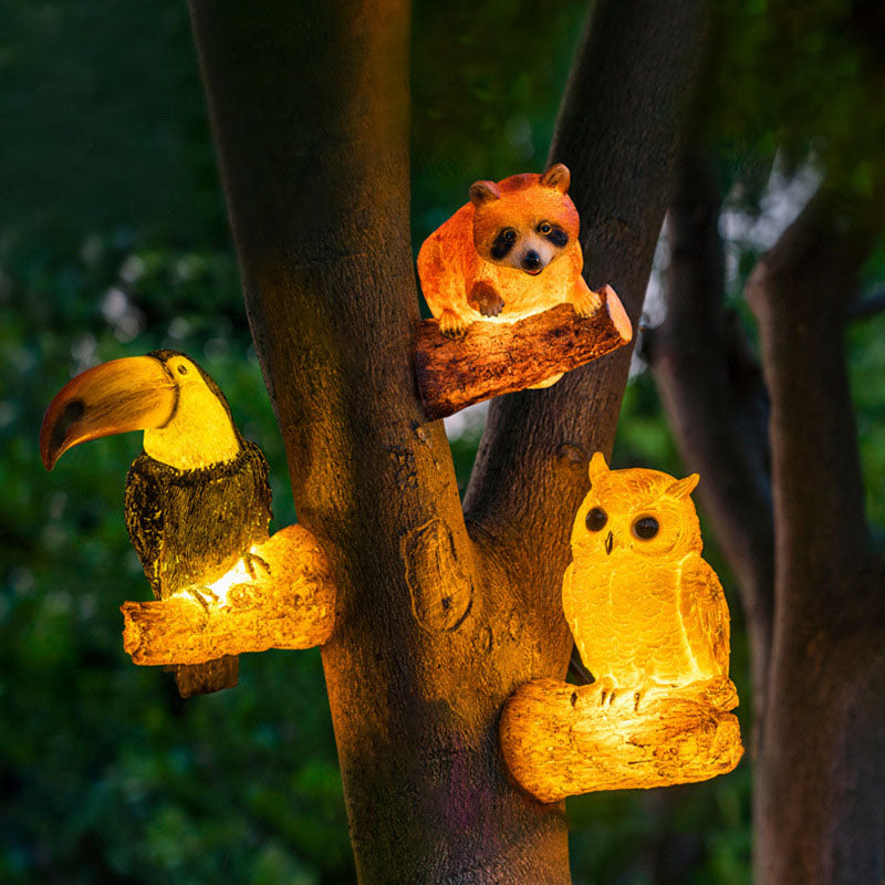 Solar-Tier-Gartenleuchte mit warmweißem LED-Leuchten