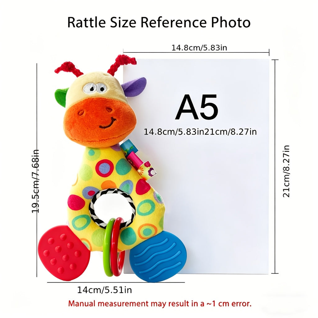 Baby Giraffe Teething Rattle Toy