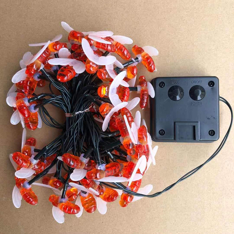 Solcelledrevne honningbelysninger med varmt LED-lys