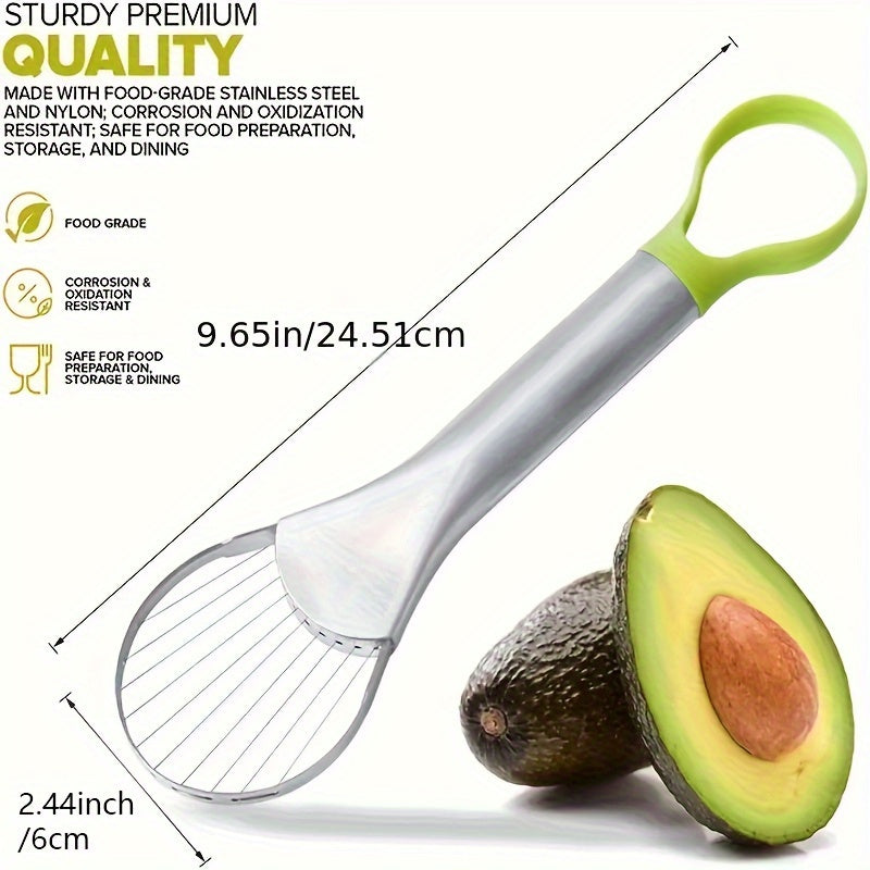 Cortador y cuchara para aguacate