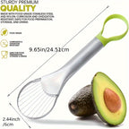 Cortador y cuchara para aguacate