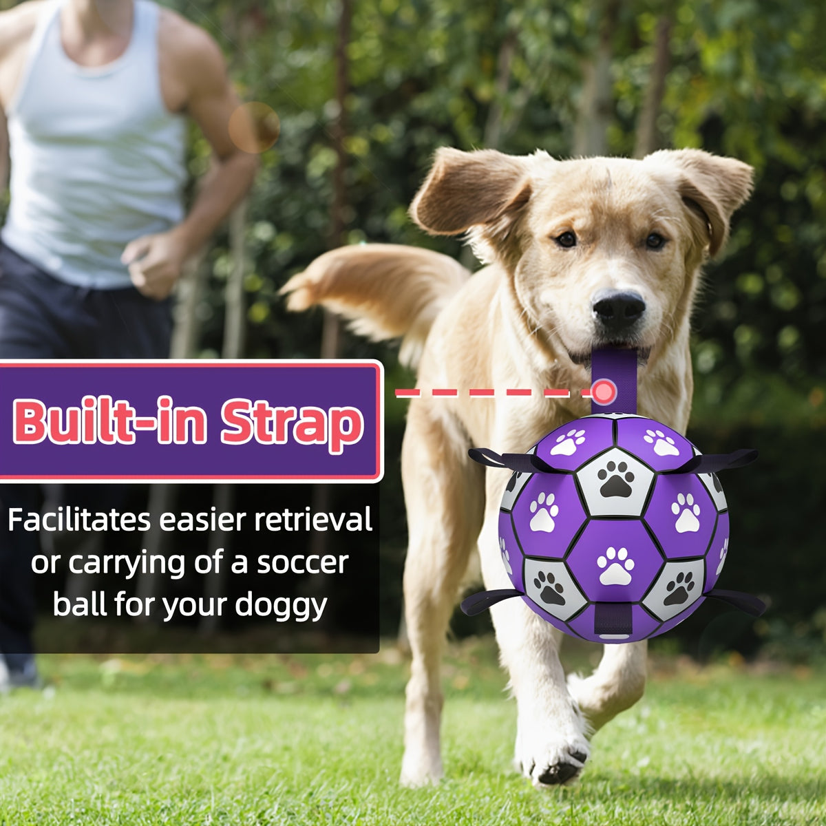 Jouet interactif en forme de balle à tirer pour chien