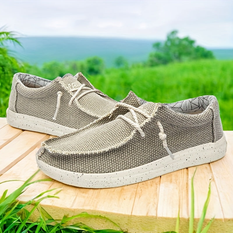 Herren-Freizeitschuhe aus Canvas mit Schnürsenkeln