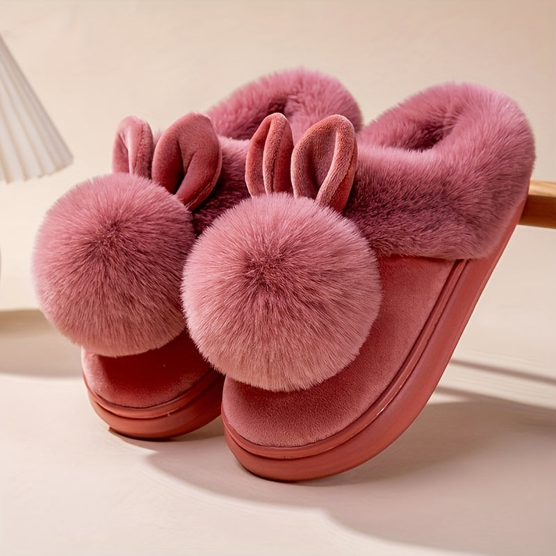 Pantuflas de casa afelpadas con pompón