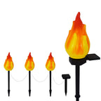 Solar Flame Garden Stake Light with Warm LED Glow