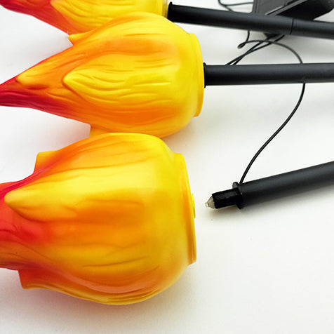 Solar Flame Garden Stake Light with Warm LED Glow