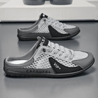 Zapatillas deportivas de malla sin cordones para hombre