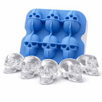Stampo in silicone per cubetti di ghiaccio a forma di teschio con sei stampi grandi