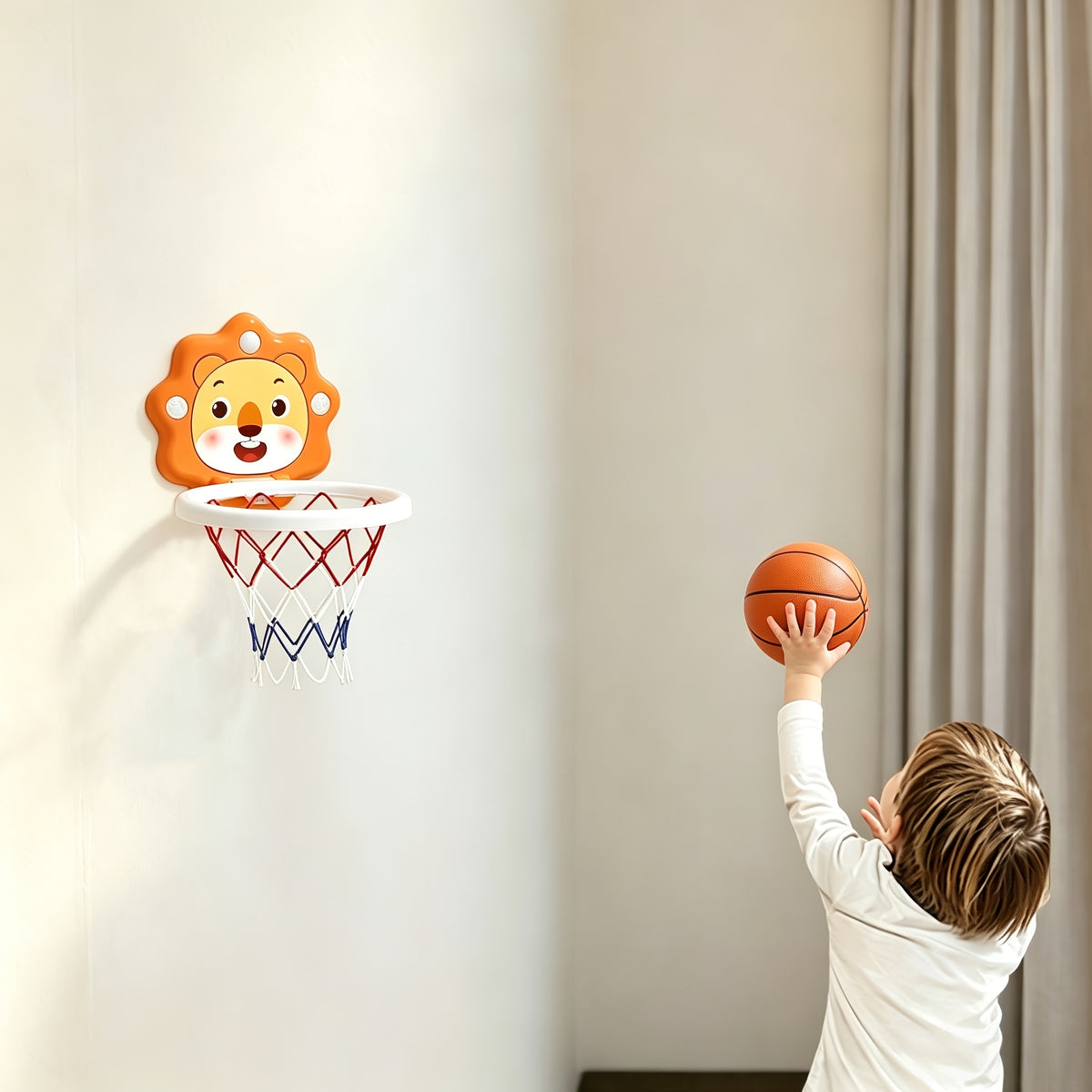 Basketkorg för barn att montera på väggen