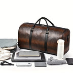 Bolsa de viaje con efecto de piel de cocodrilo