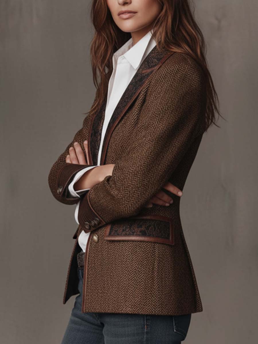 Blazer de mujer entallado con solapas de muesca