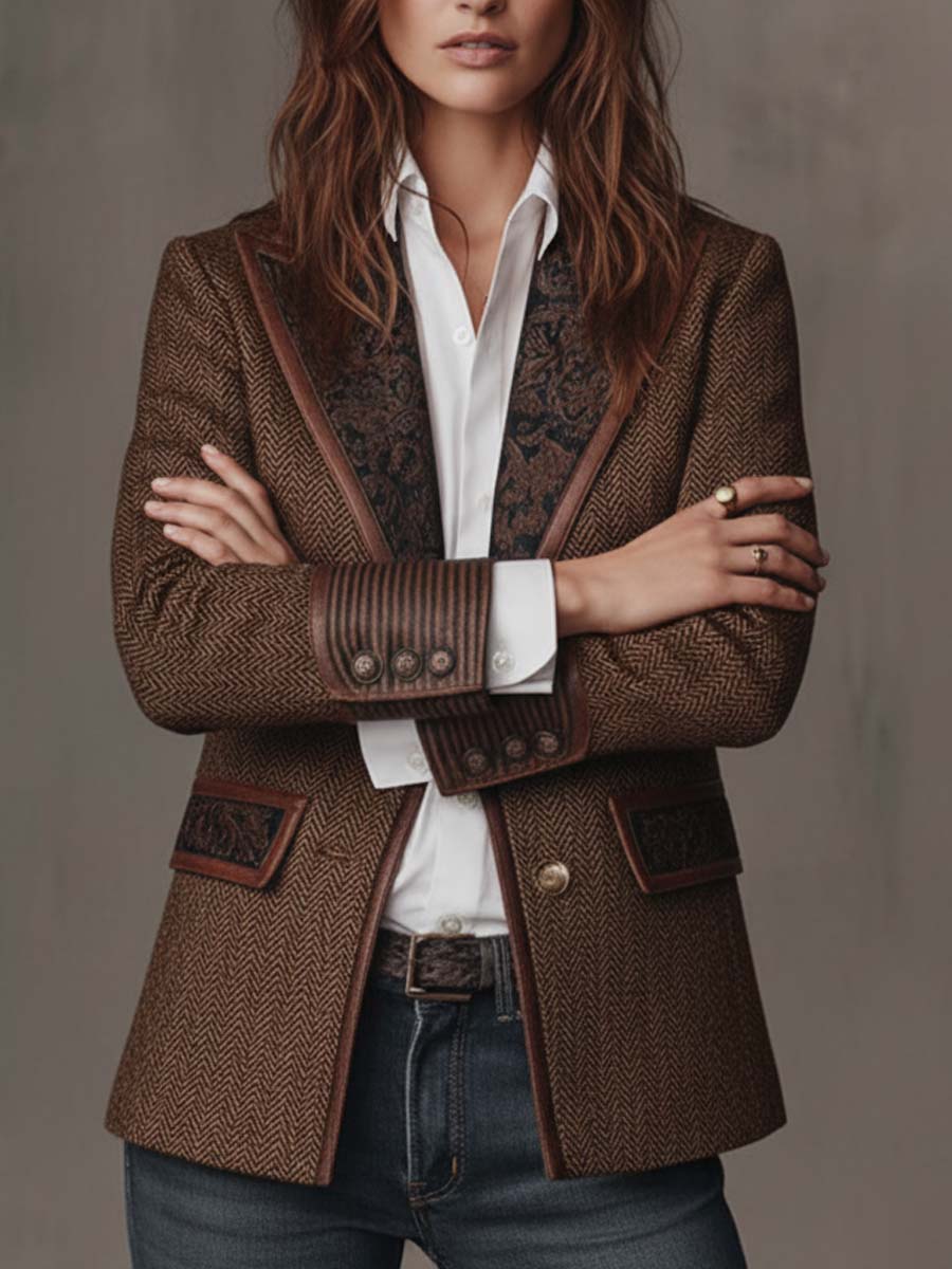Blazer de mujer entallado con solapas de muesca