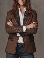 Blazer de mujer entallado con solapas de muesca