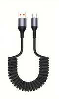 Câble de charge spiralé USB-A vers USB-C