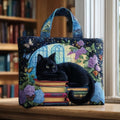 Sac fourre-tout matelassé pour femme à imprimé chats