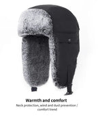 Faux Fur-Lined Winter Trapper Hat