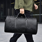 Bolsa de viaje con efecto de piel de cocodrilo
