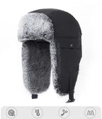 Faux Fur-Lined Winter Trapper Hat