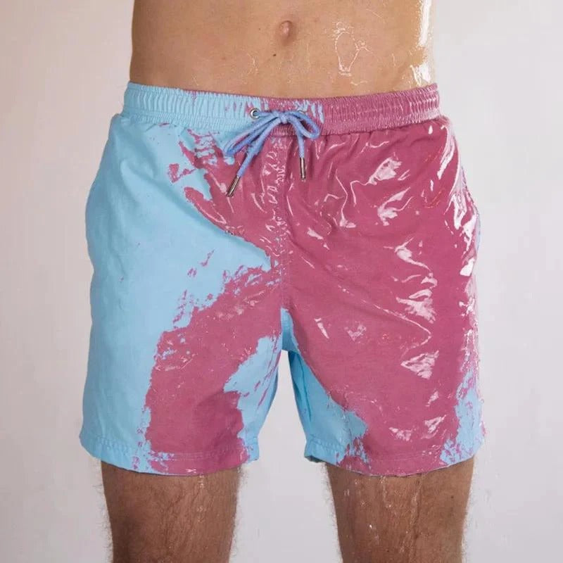 Bañador corto de hombre con degradado y diseño de secado rápido