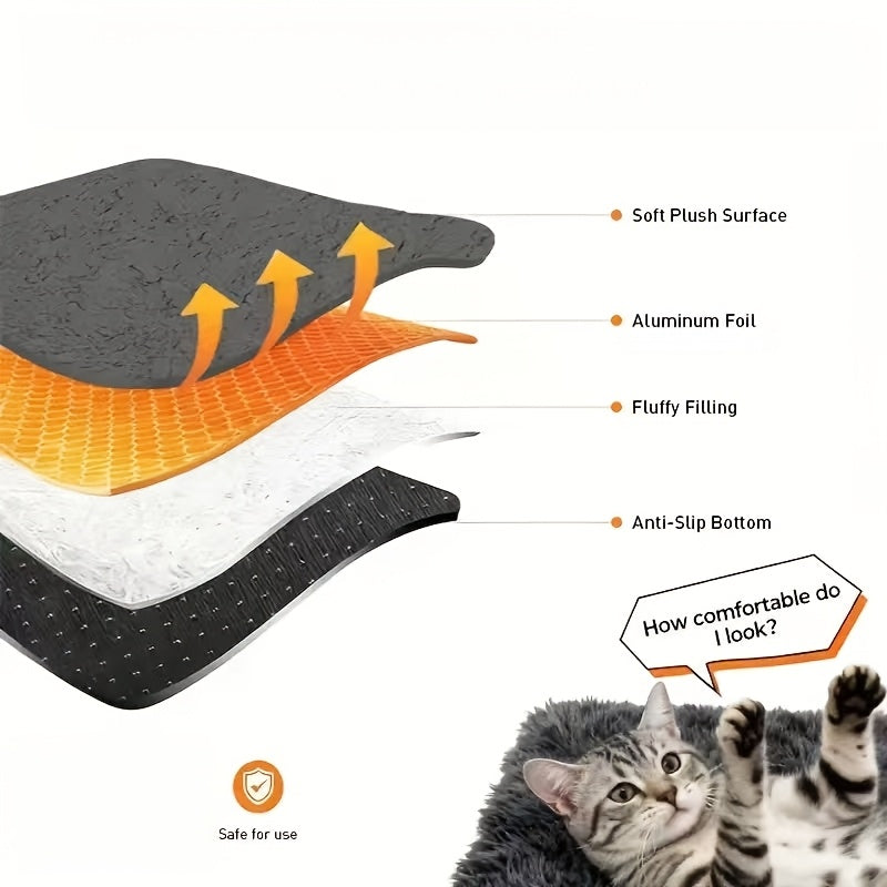 Self-Warming Plush Pet Mat