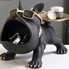 Dekoracyjny stojak na biżuterię i akcesoria w kształcie buldoga