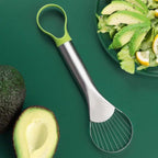 Cortador y cuchara para aguacate
