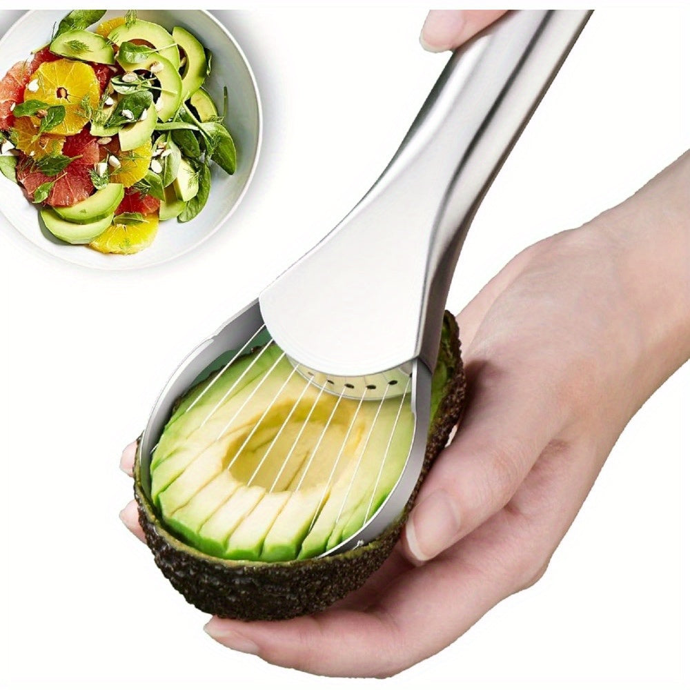 Cortador y cuchara para aguacate