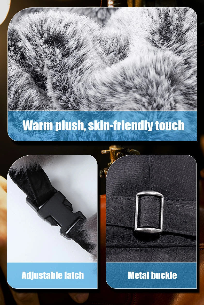 Faux Fur-Lined Winter Trapper Hat