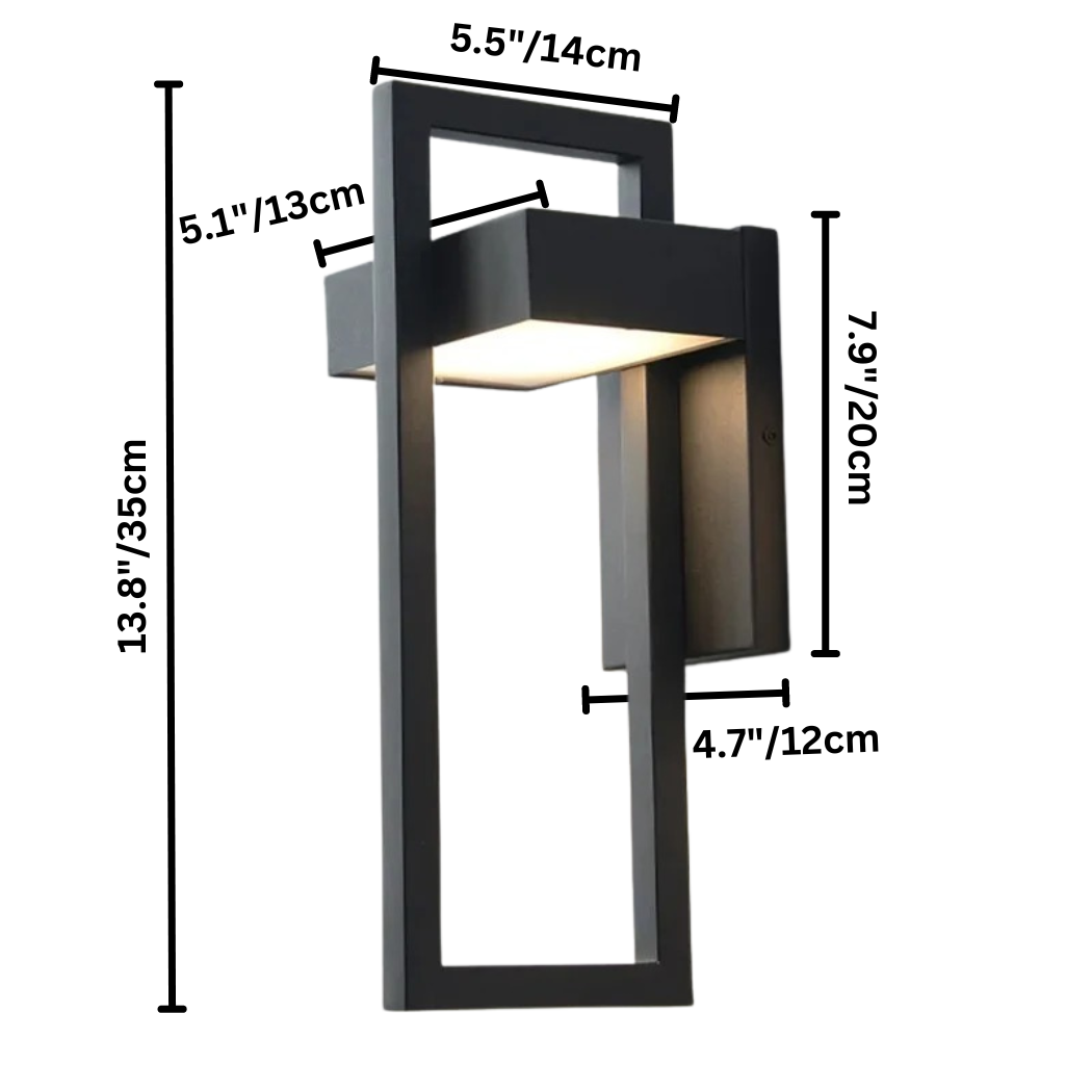 Geometrinen LED-ulkoseinävalaisin