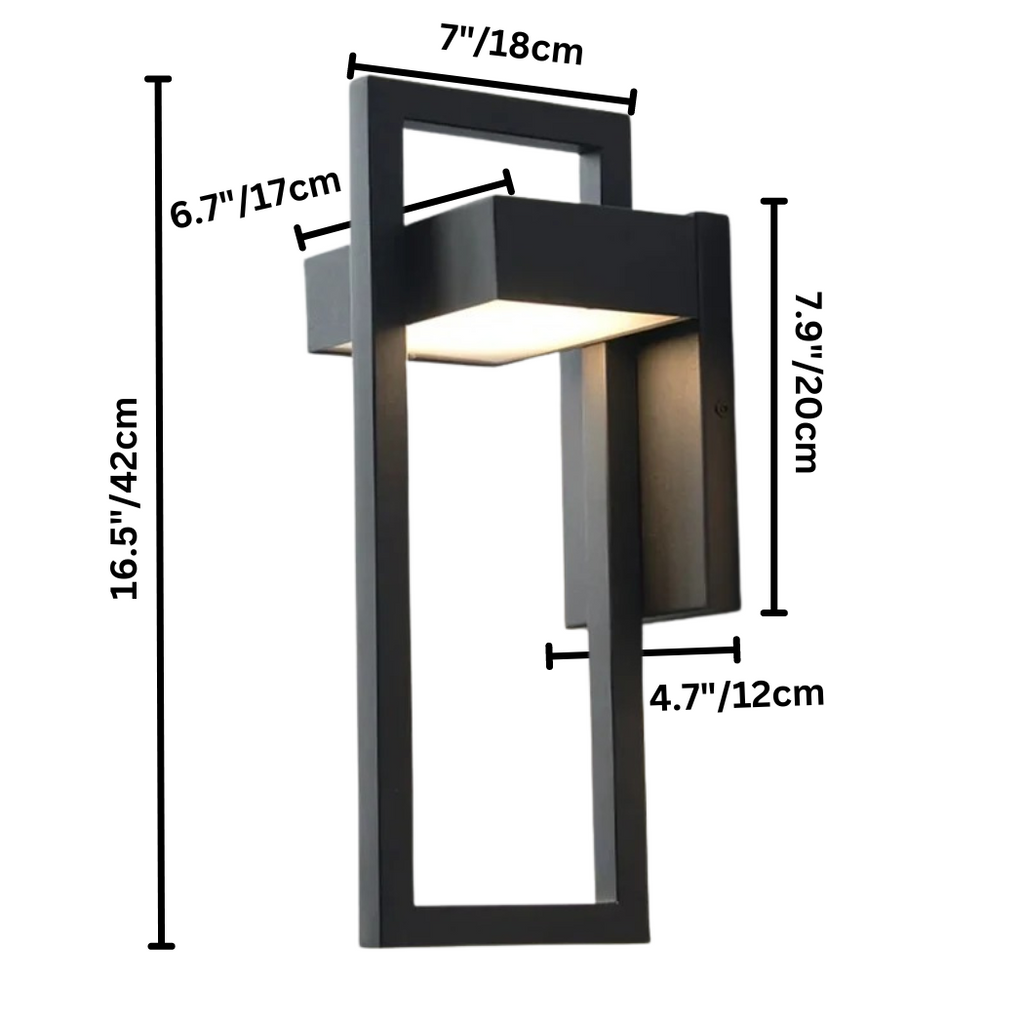 Geometrinen LED-ulkoseinävalaisin