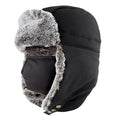 Faux Fur-Lined Winter Trapper Hat
