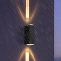 Lampada da parete rettangolare Scandi a LED per esterni con luce rivolta verso l'alto e verso il basso
