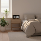 Buet LED-digitalvækkeur med dæmpbart display
