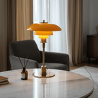 Nordycka szklana lampka stołowa LED