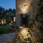 Lampada da parete moderna a LED per esterni con luce rivolta verso l'alto e verso il basso