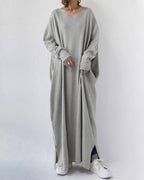 Women's Relaxed V-Neck Maxi Dress
