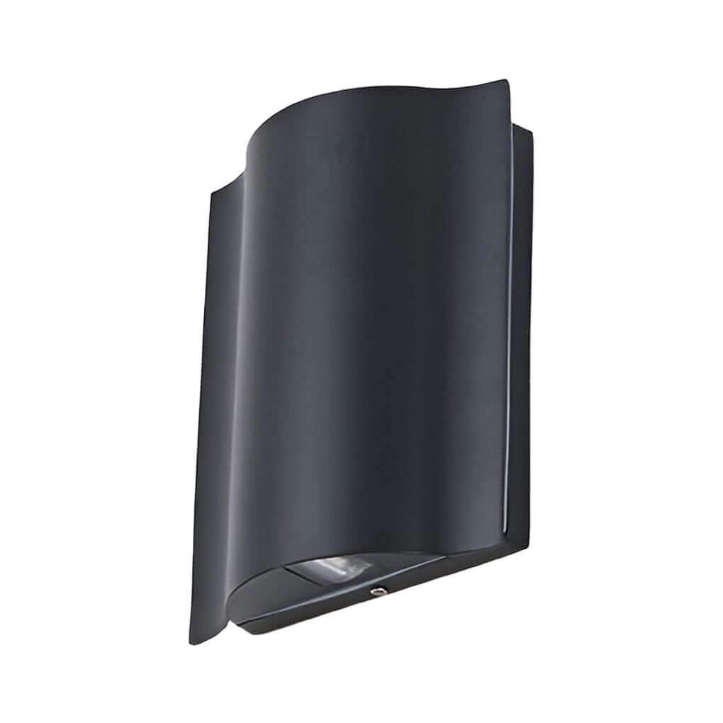 Lampada da parete moderna a LED per esterni a onda con luce rivolta verso l'alto e verso il basso