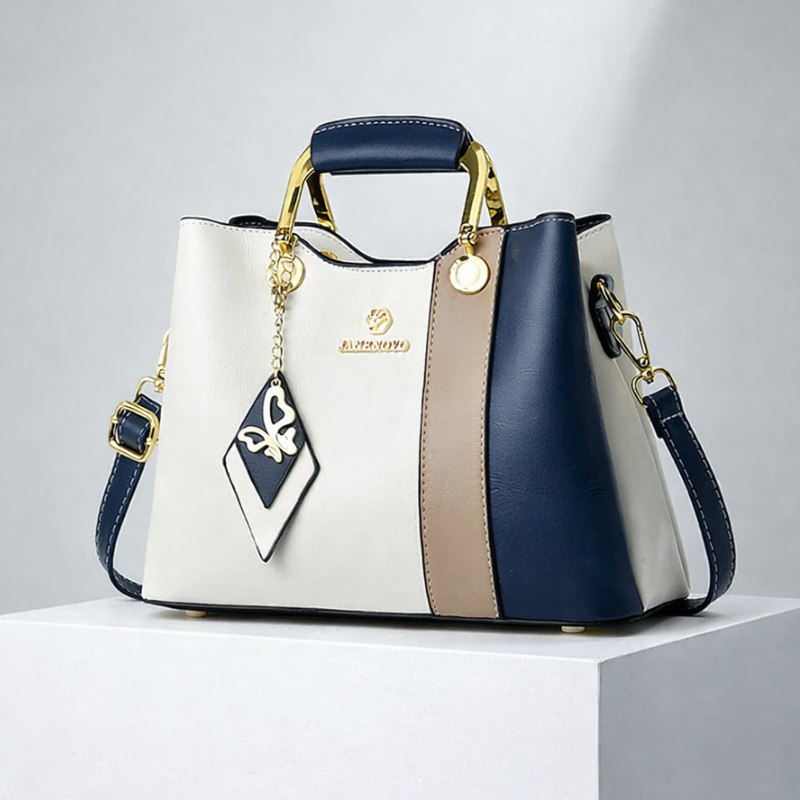 Sac à bandoulière structuré pour femme avec poignées supérieures
