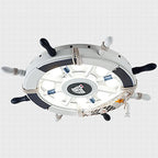 Luz LED infantil náutica de techo con timón de barco