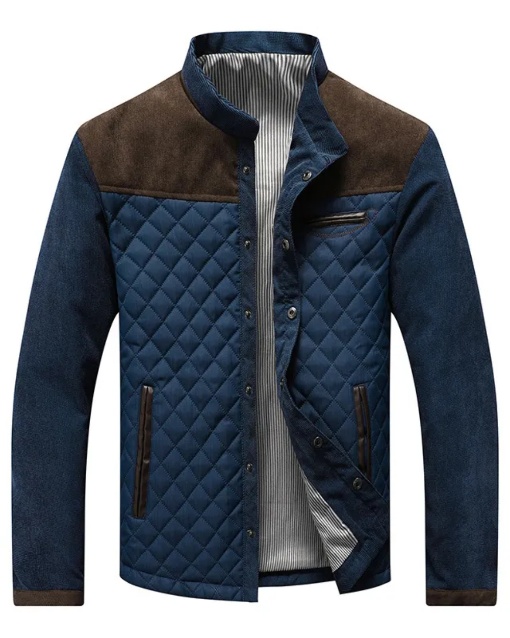 Men’s Quilted Stand Collar Jacket