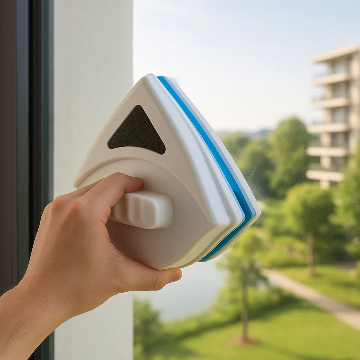 Outil magnétique de nettoyage des vitres