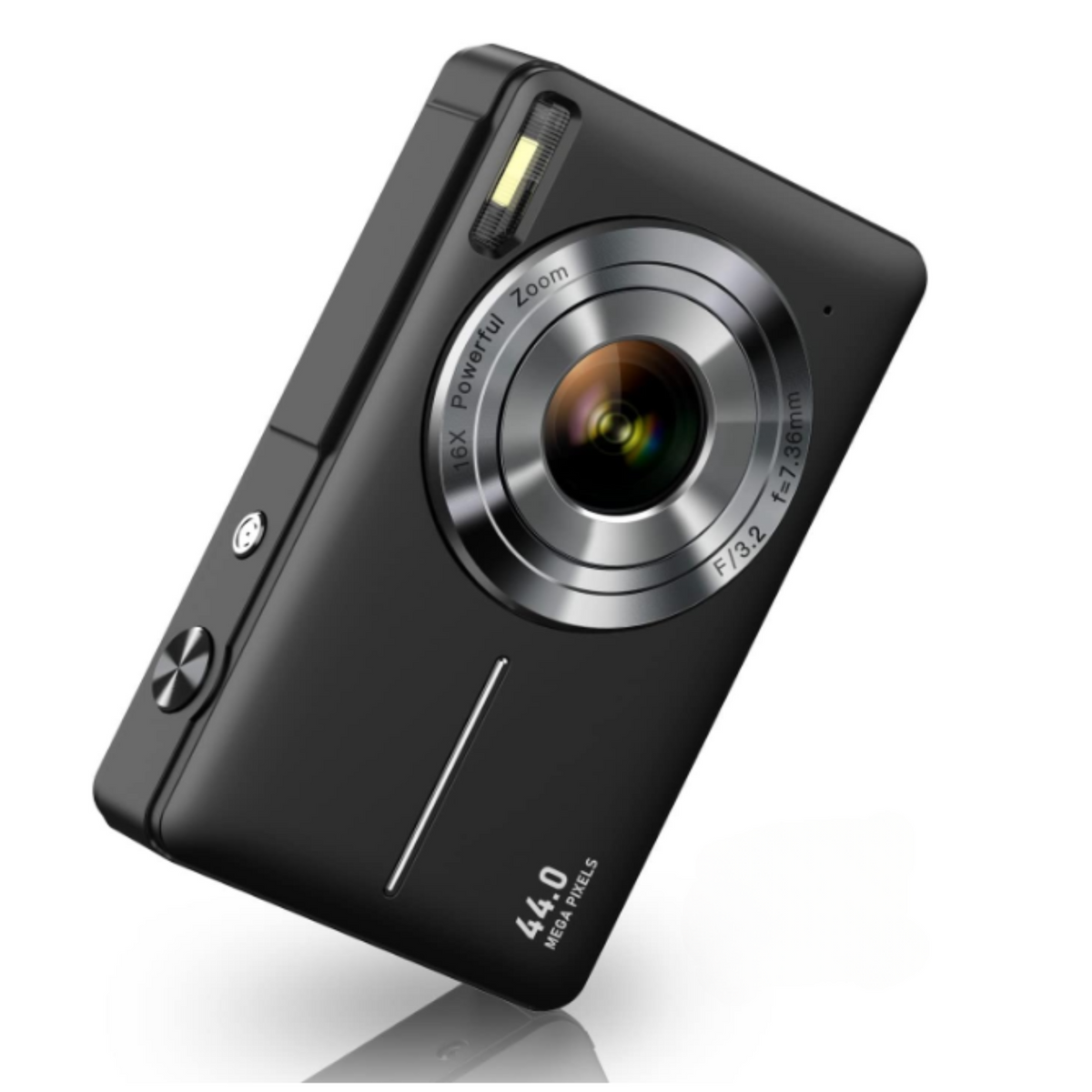 Fotocamera digitale compatta con design dell'obiettivo in stile ottico