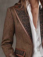 Blazer de mujer entallado con solapas de muesca