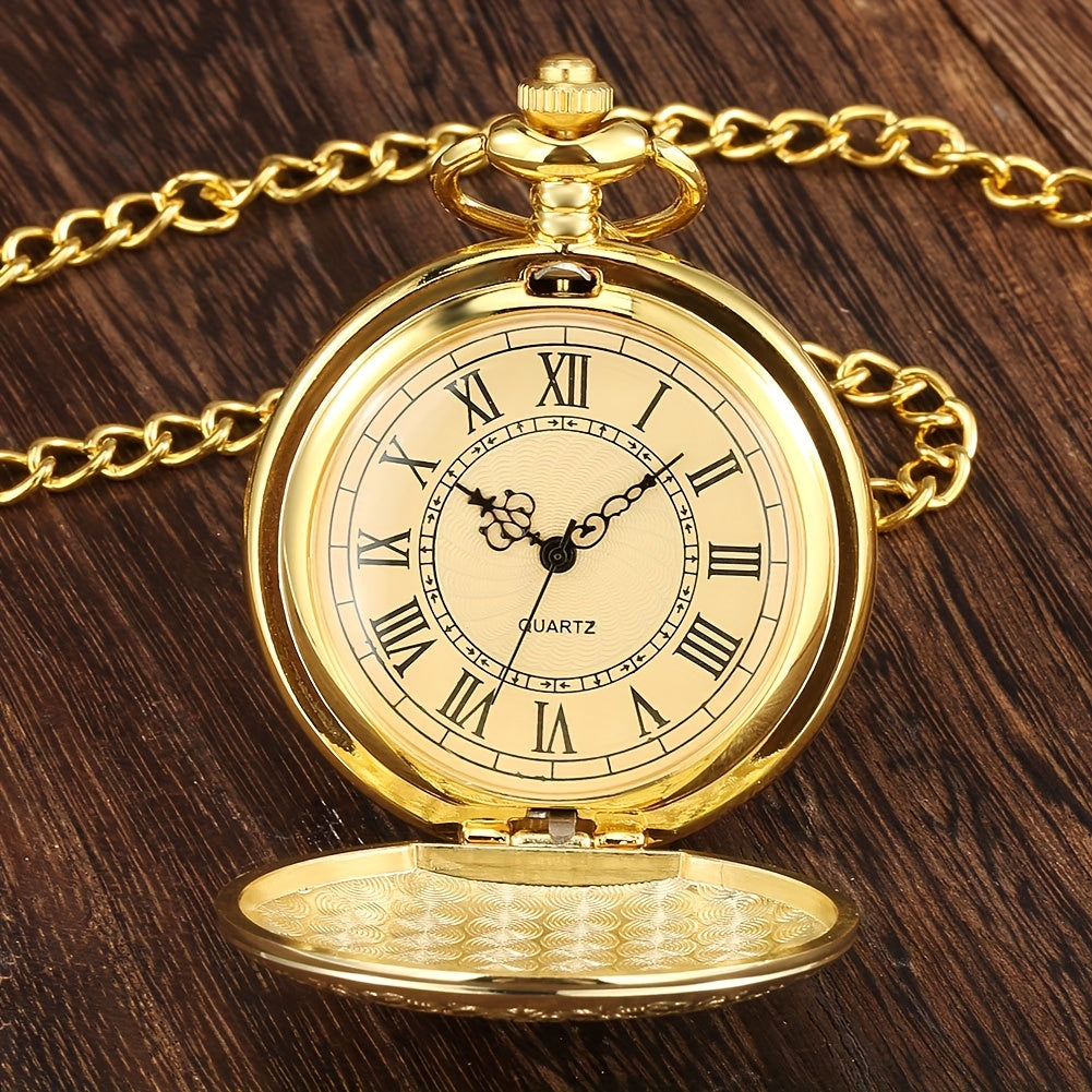 Reloj de bolsillo vintage con números romanos