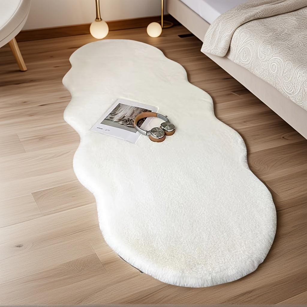 Irregular Plush Bedroom Rug