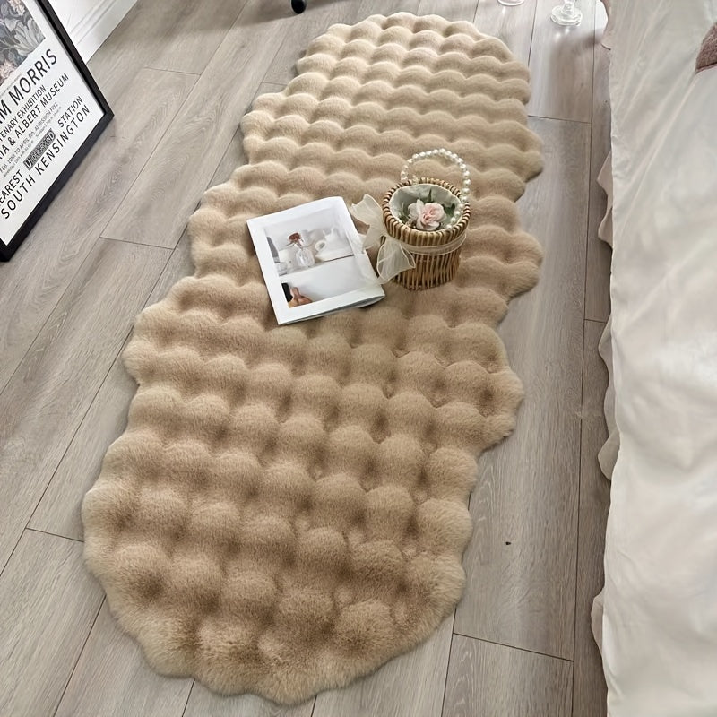 Plush Cloud Shaped Bedside Rug